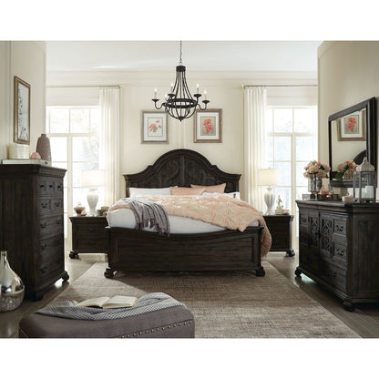 Bellamy Peppercorn Drawer Dresser With Landscape Mirror