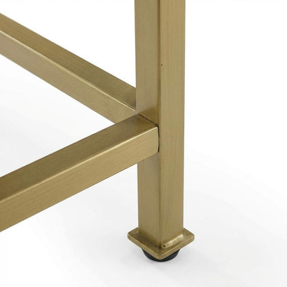 Soft Gold Bedroom Vanity Stool with cushioned seat and sleek design