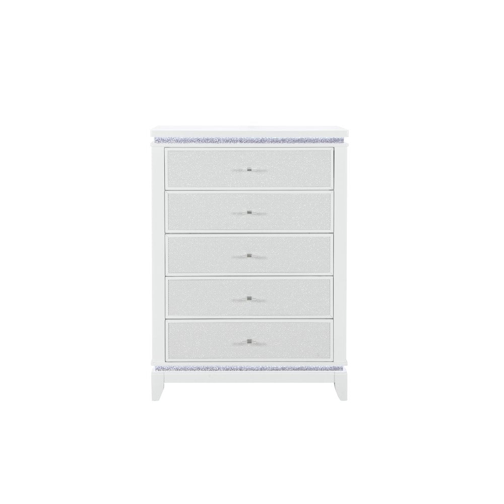 Alina White Chest With Led