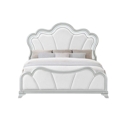 Aria Silver King Bed With Led