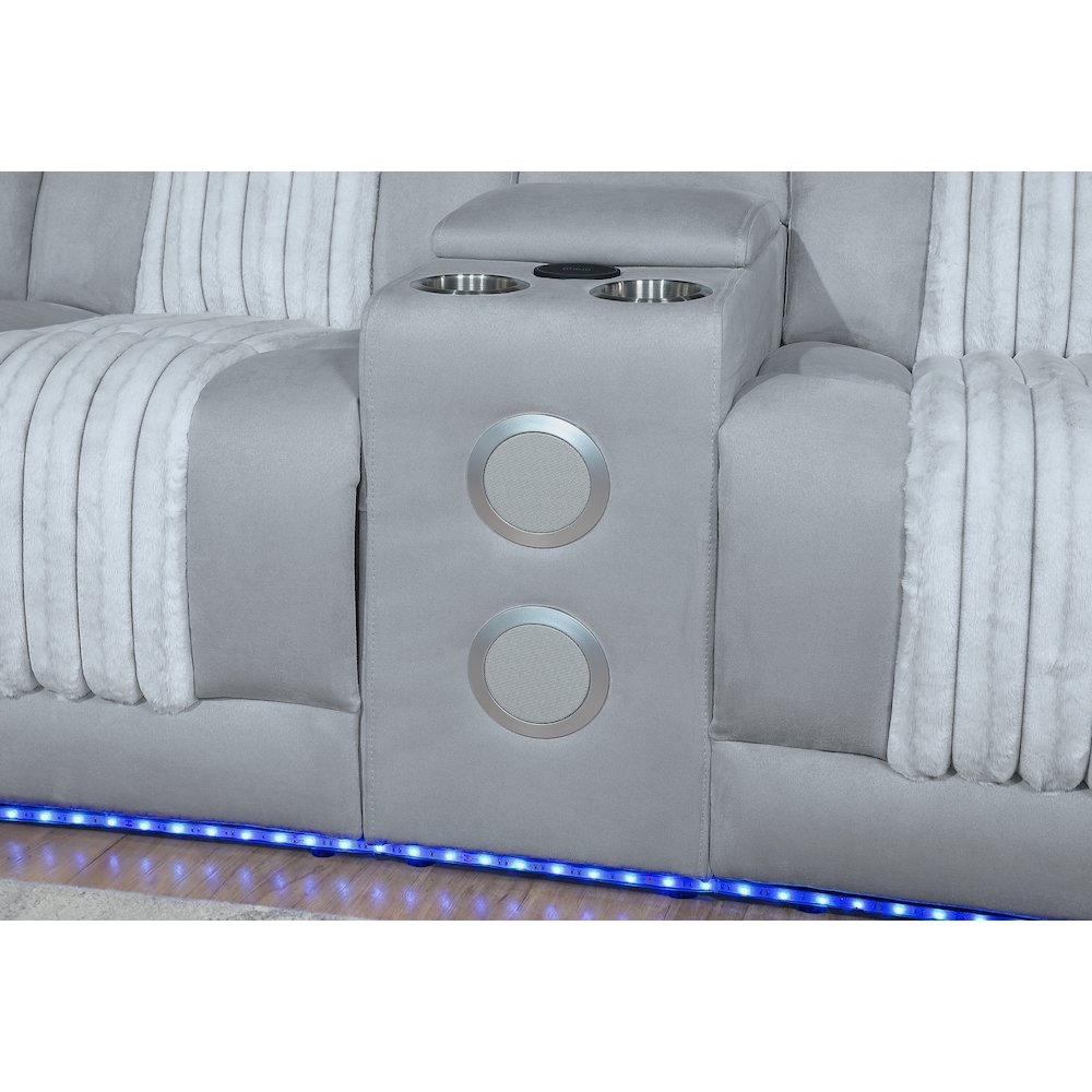 U8000 Grey P2 Sectional With Led