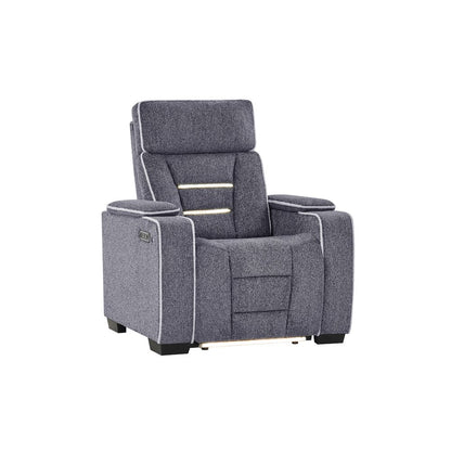 U1895 Grey P2 Recliner With Is And Led