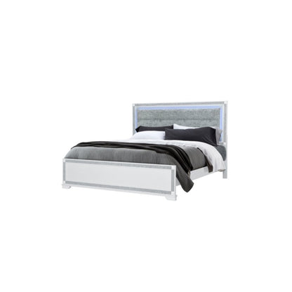 Soleil White King Bed