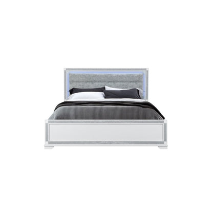 Soleil White King Bed