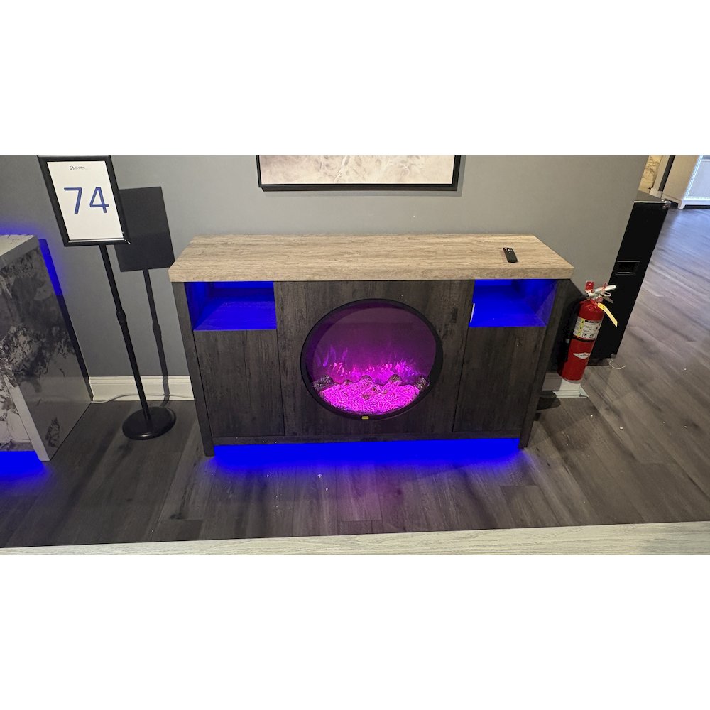 Alora Marble 70" Entertainment Unit With Speakers And Led