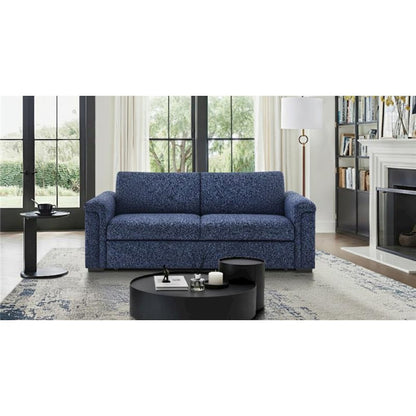 U0211 Navy Pull Out Sofa Bed With Led Acrylic Shelves And Speakers