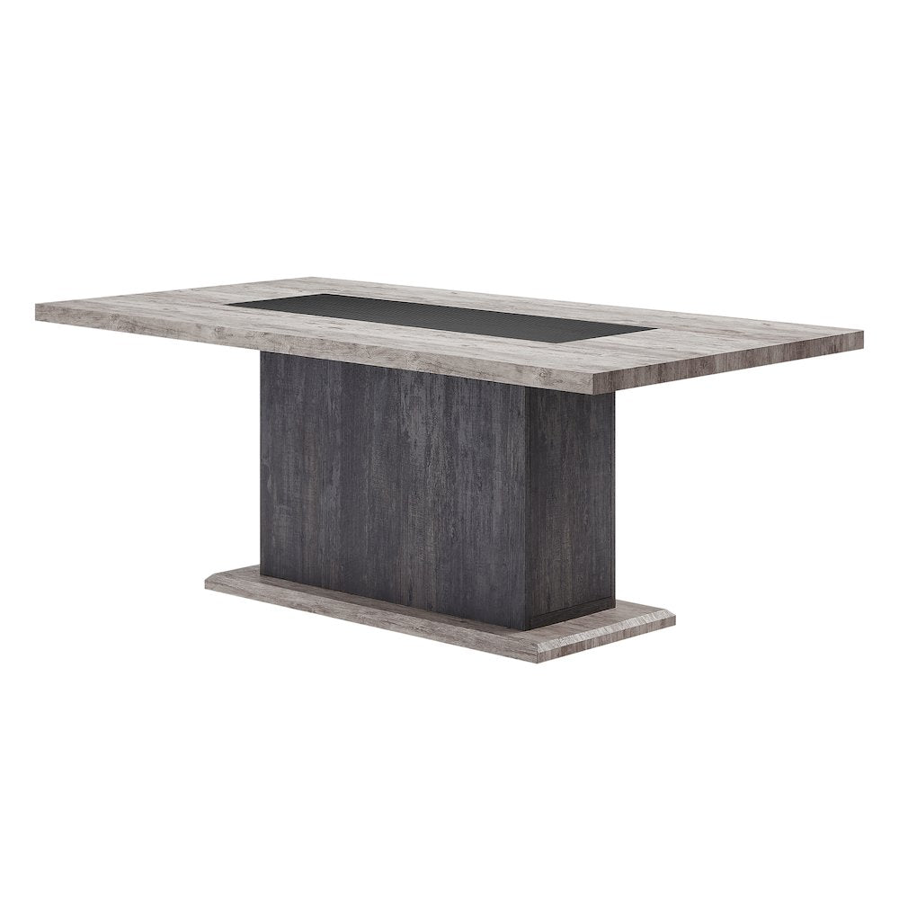 D8030 Dining Table With Storage Drawers And Storage Door