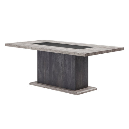 D8030 Dining Table With Storage Drawers And Storage Door