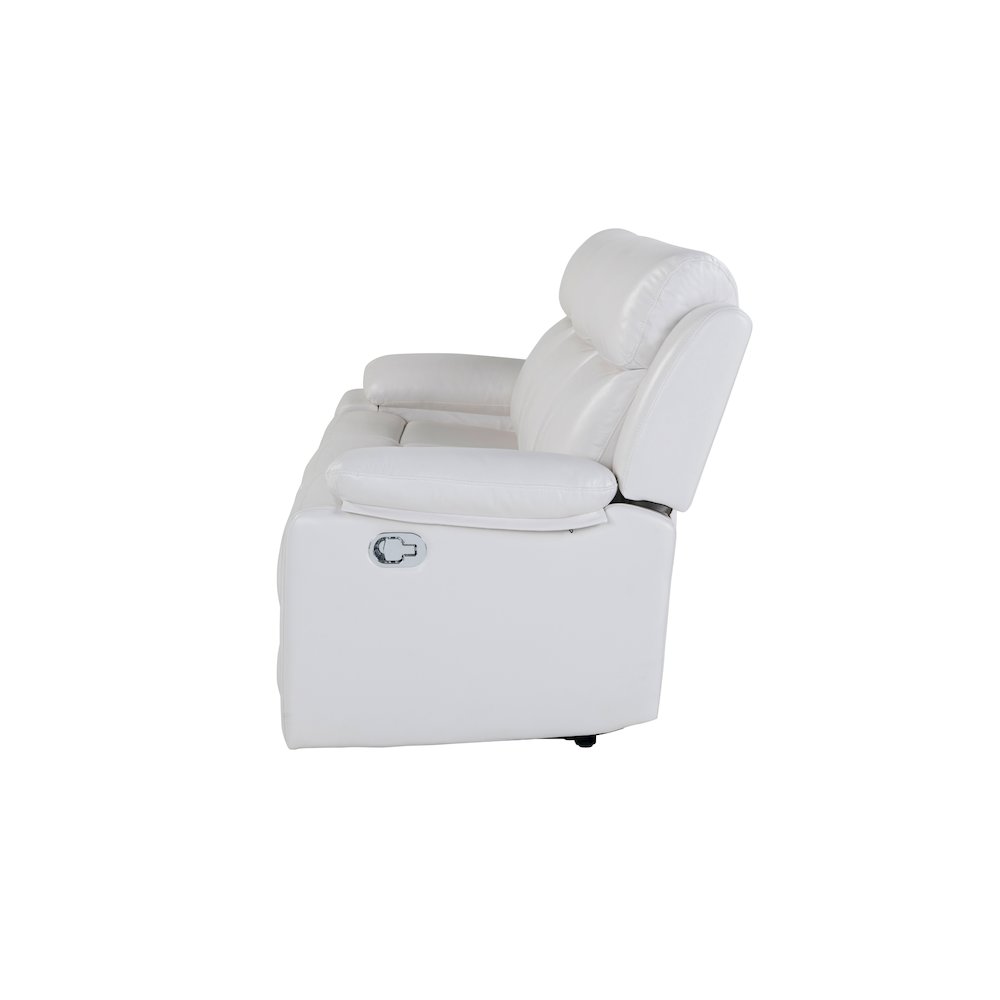 U6026 Blanche White Reclining Sofa With Led