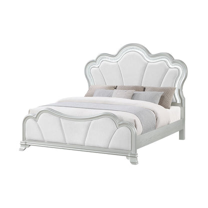 Aria Silver King Bed With Led
