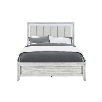 Elsie Grey Queen Bed With Led