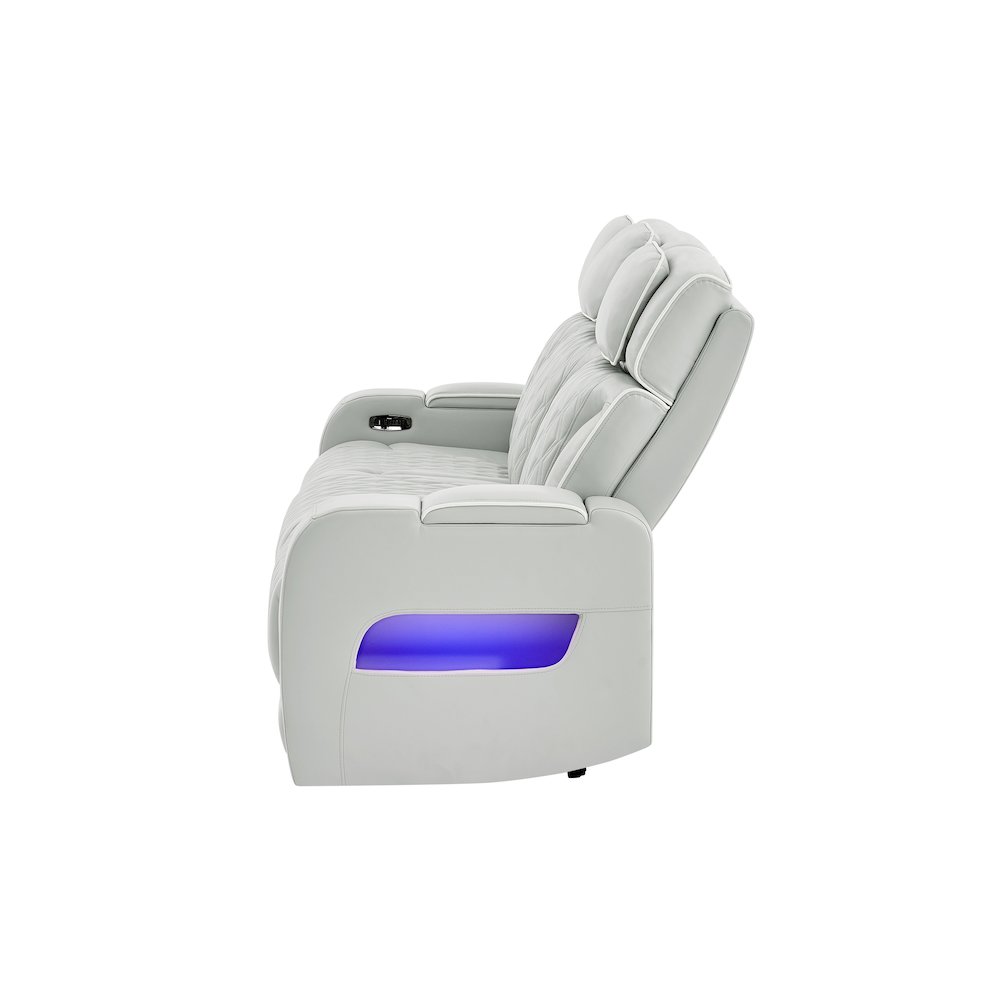 U8611 Blanche Silver Pwr Rec Sofa With Phr And Led