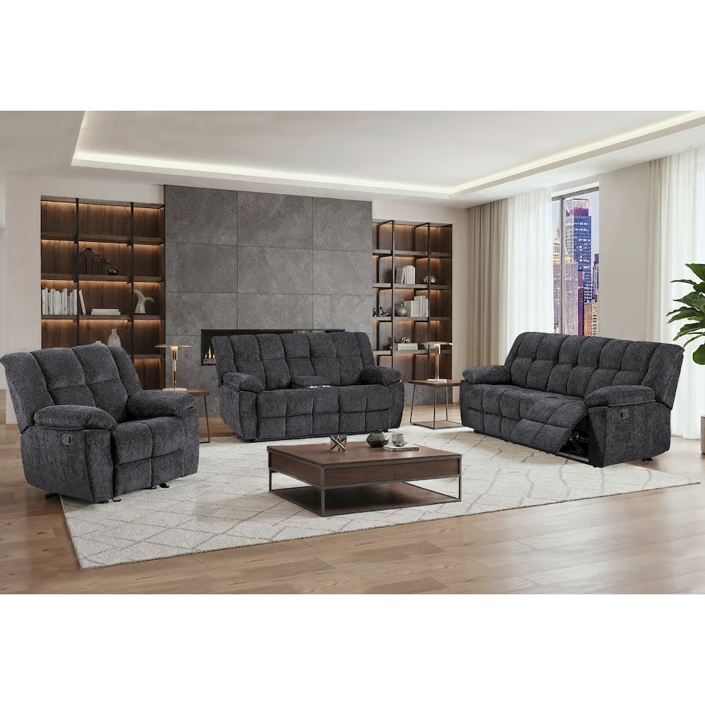 U6000 Black Glider Recliner