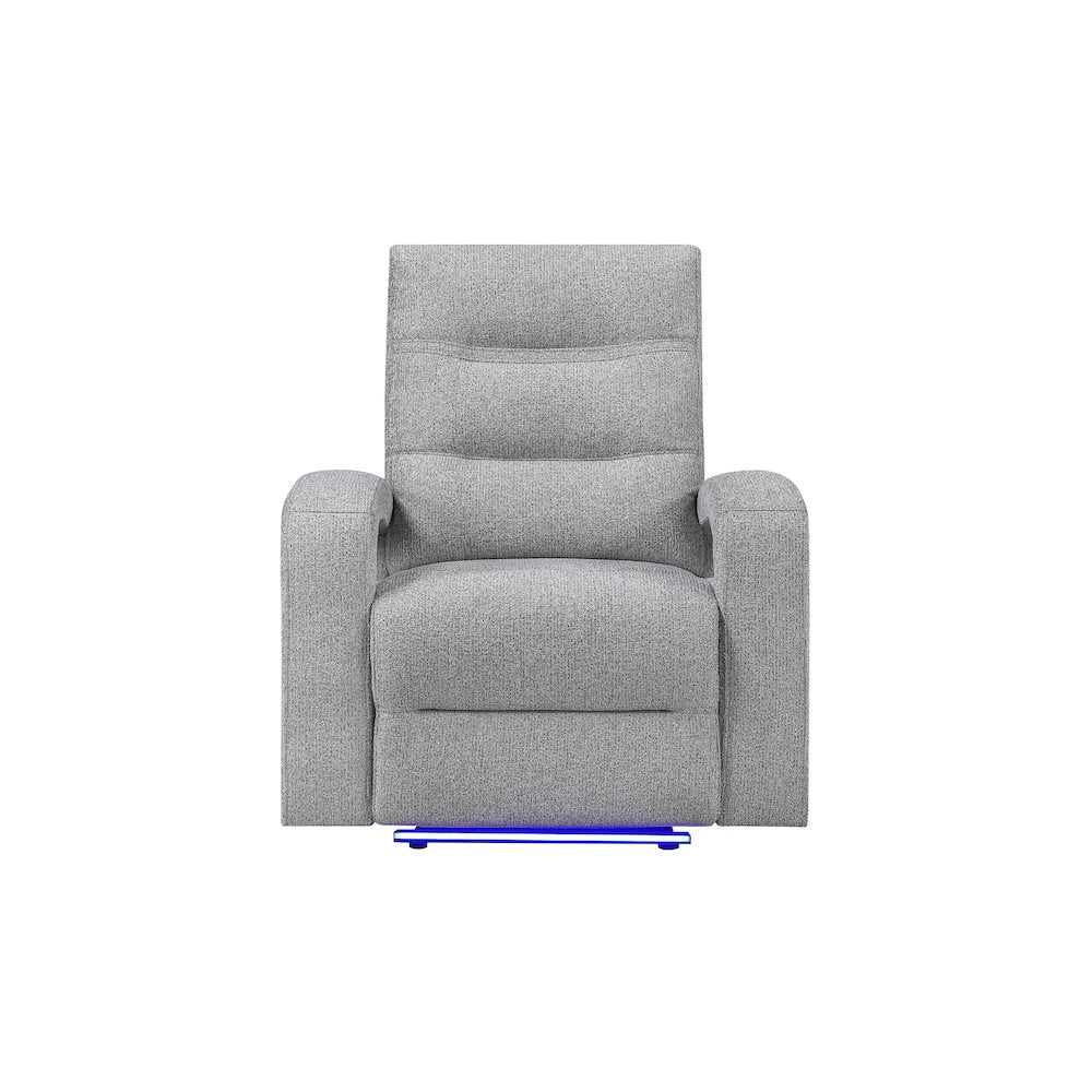 U6611 Grey 15 Power Recliner With Led