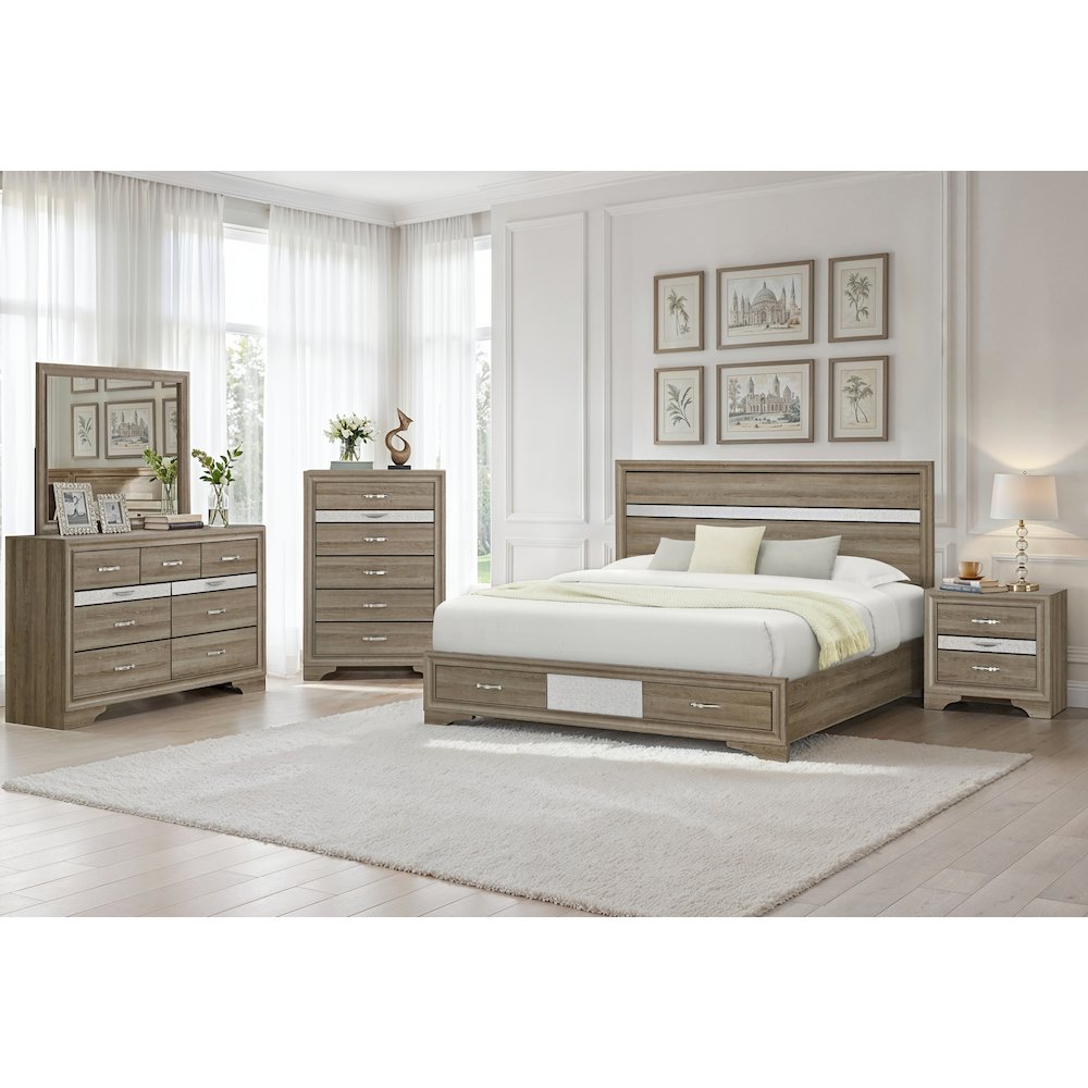 Seville Natural King Bed Group