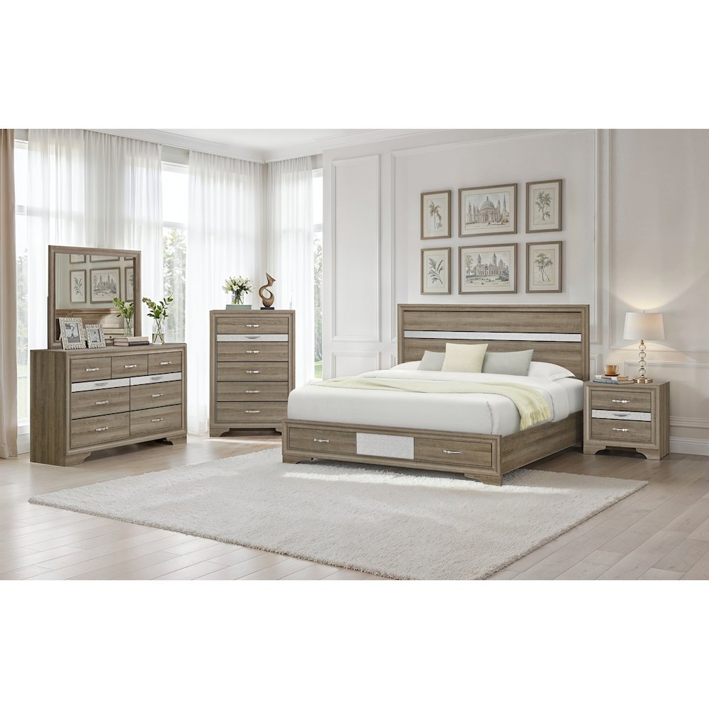 Seville Natural Full Bed Group