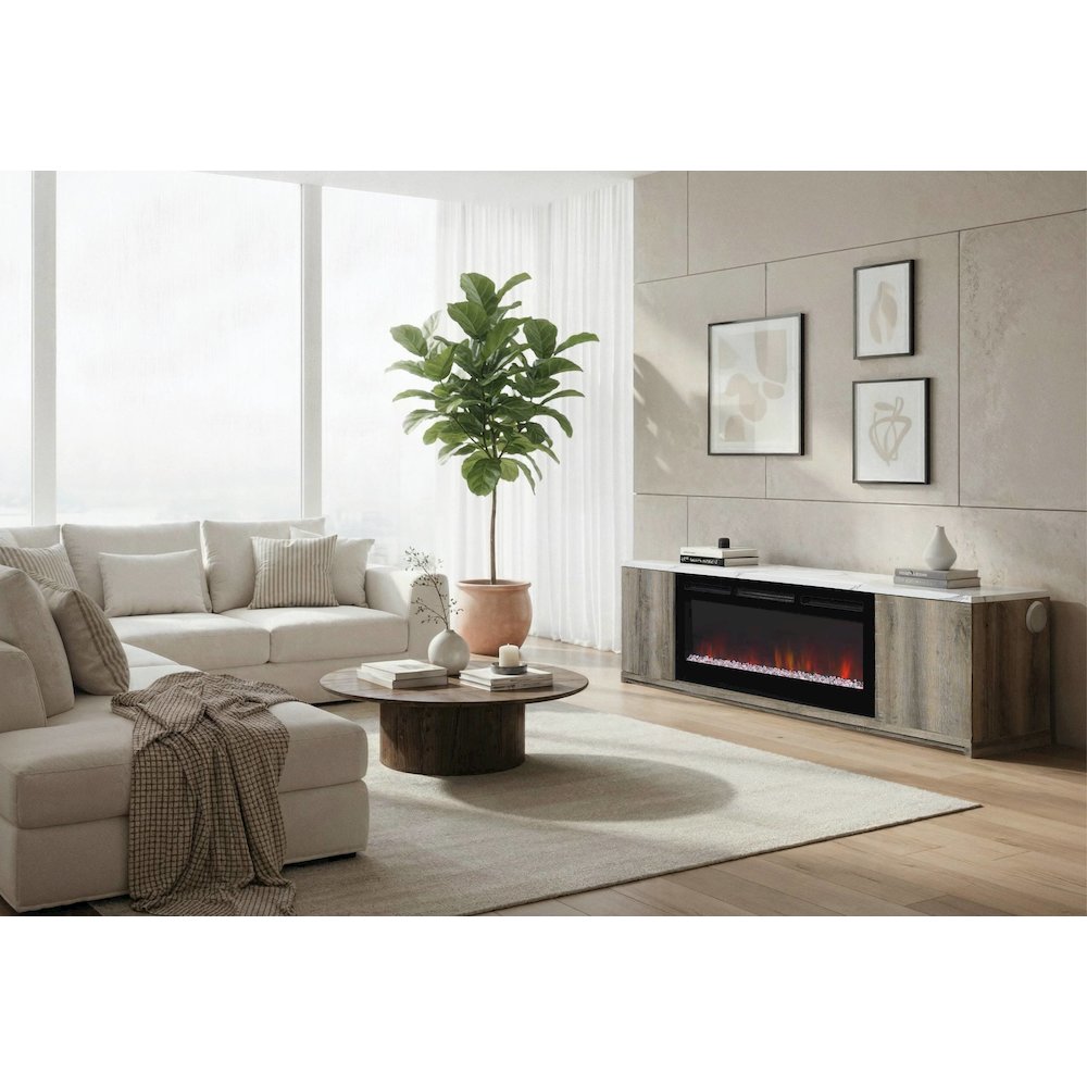 Maya Natural 71" Entertainment Unit With Speaker