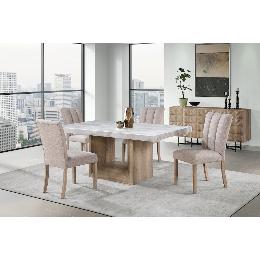 D02 Natural Dining Table + 8 D8683 Dining Chairs
