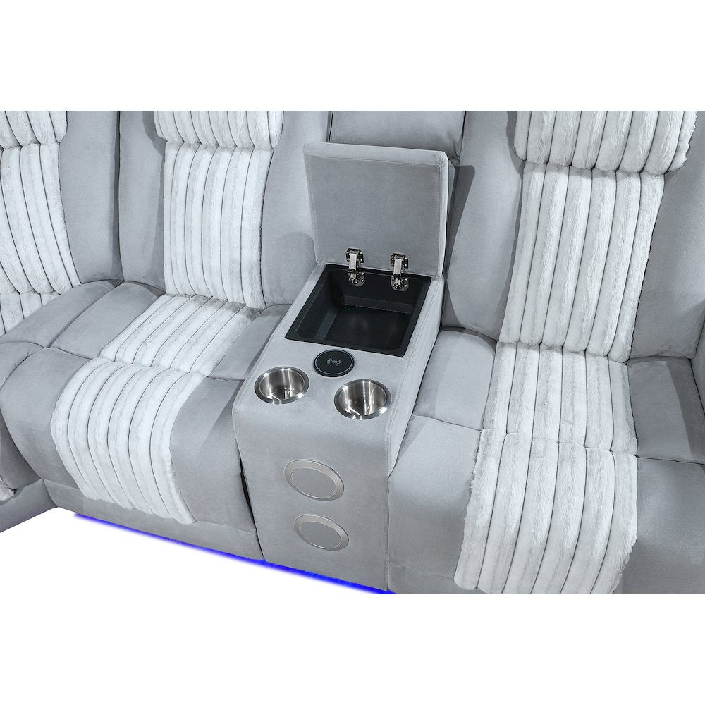 U8000 Grey P2 Sectional With Led