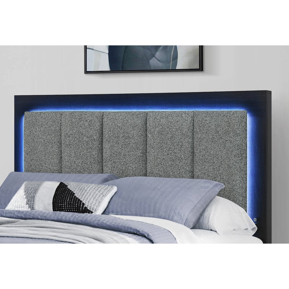Emma Black/Grey Full Bed With Led And Usb