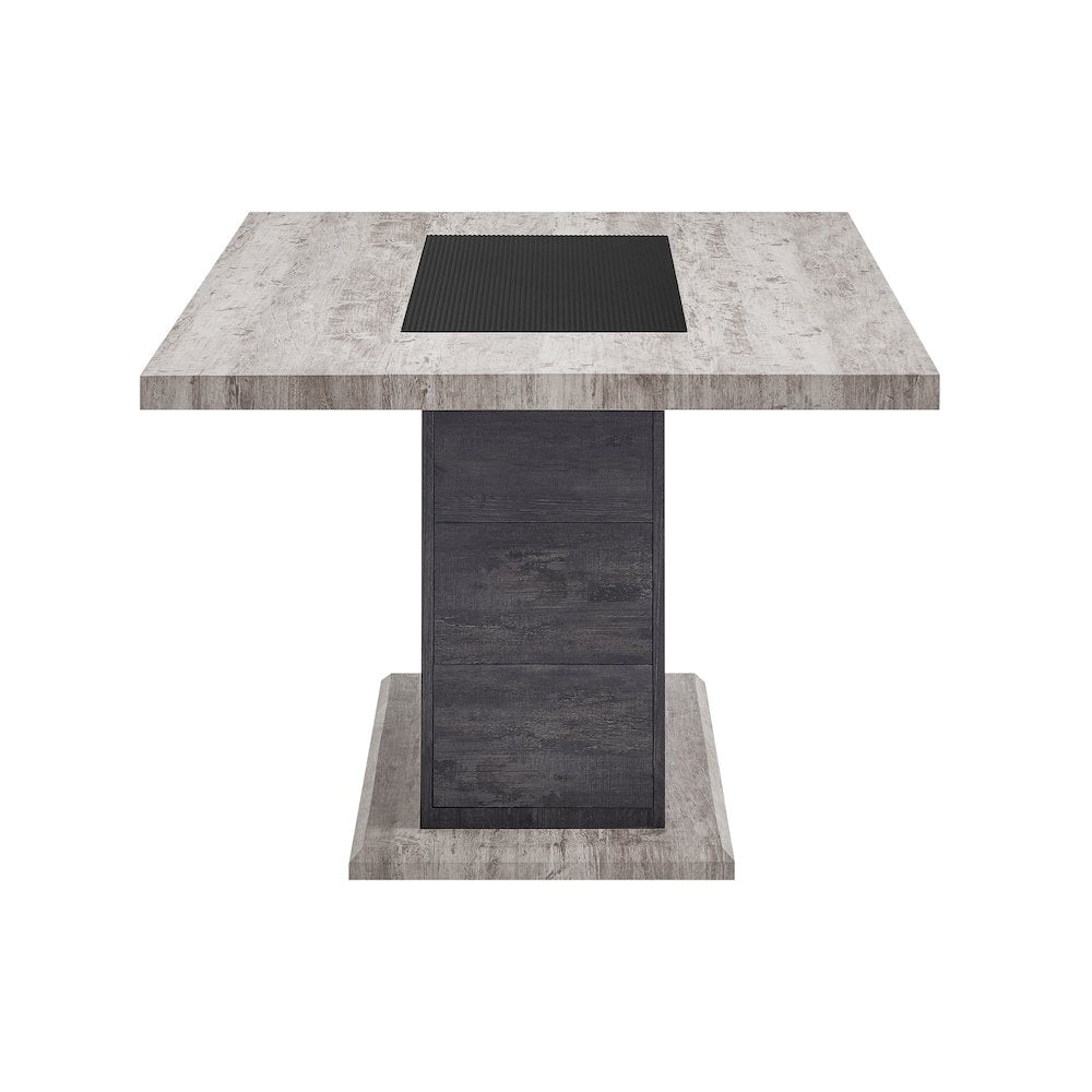 D8030 Dining Table With Storage Drawers And Storage Door