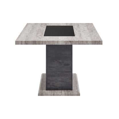 D8030 Dining Table With Storage Drawers And Storage Door