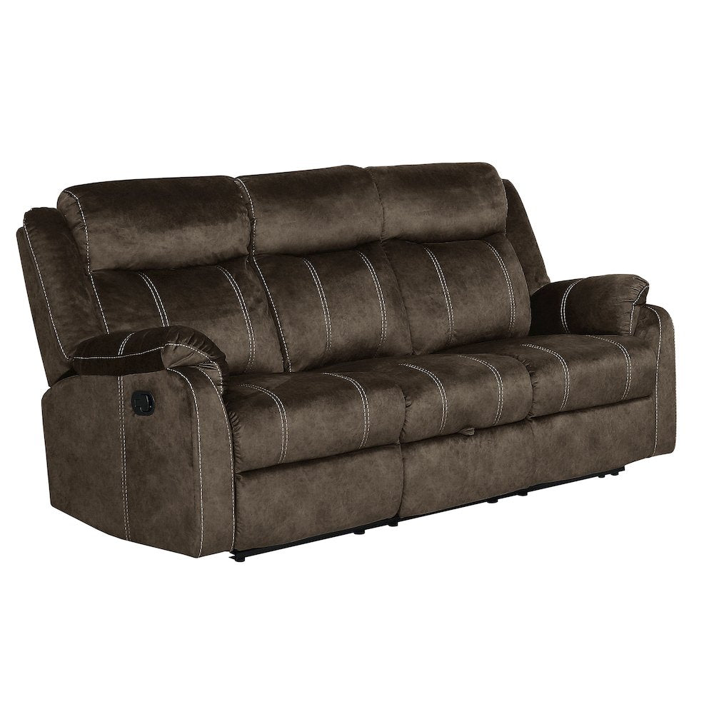 U7303 Domino Coffee Reclining Sofa with Drop-Down Table