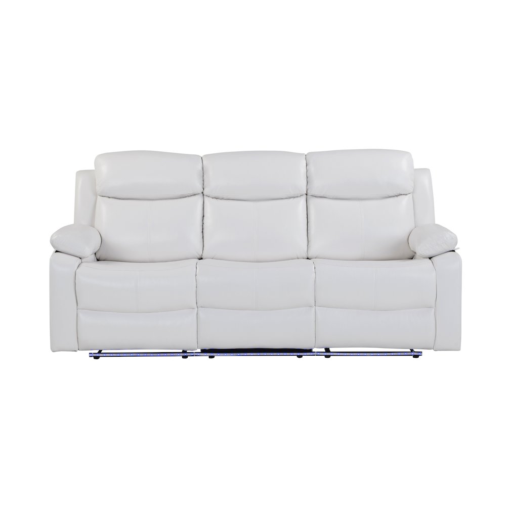U6026 Blanche White Reclining Sofa With Led