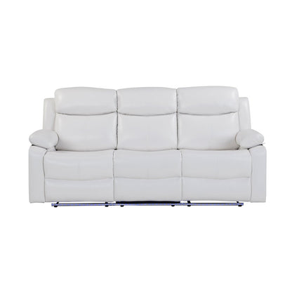 U6026 Blanche White Reclining Sofa With Led