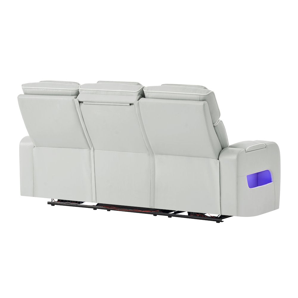 U8611 Blanche Silver Pwr Rec Sofa With Phr And Led