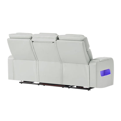 U8611 Blanche Silver Pwr Rec Sofa With Phr And Led