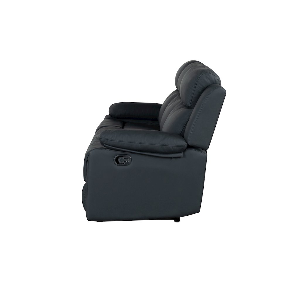 U6026 Black Pu 72A Reclining Sofa With Led