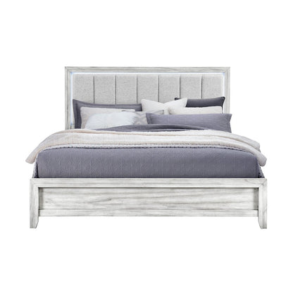 Elsie Grey King Bed With Led