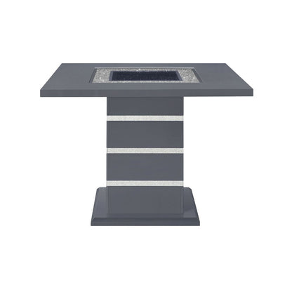 Monaco Dark Grey Bar Table And 6 Monaco Dark Grey Bar Stools