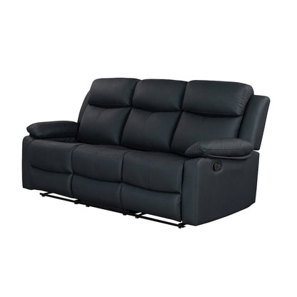 U6026 Black Pu 72A Reclining Sofa With Led