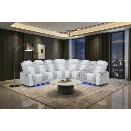 U8000 Grey P2 Sectional With Led