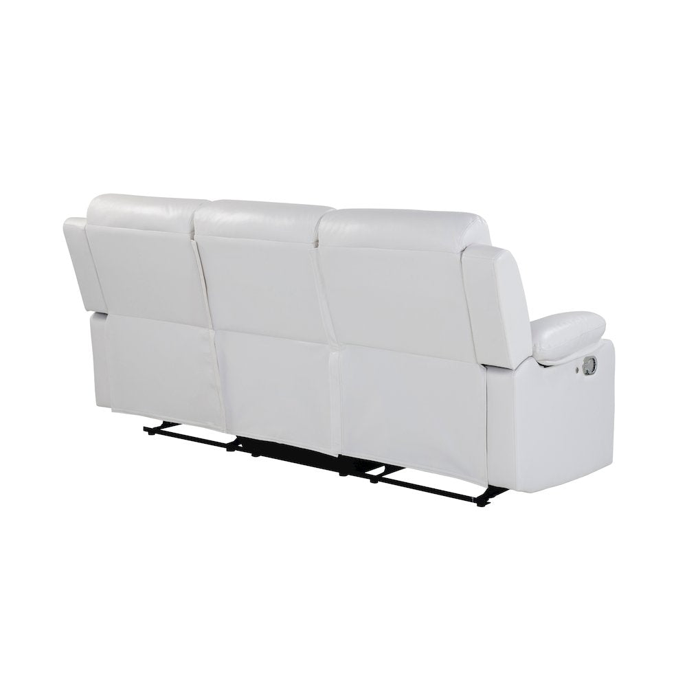 U6026 Blanche White Reclining Sofa With Led
