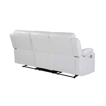 U6026 Blanche White Reclining Sofa With Led