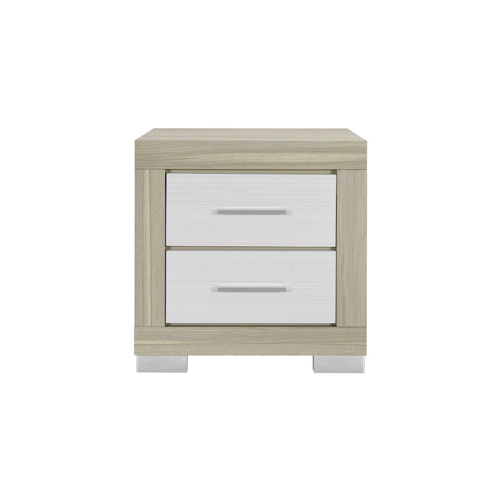 Emma Natural/White Nightstand
