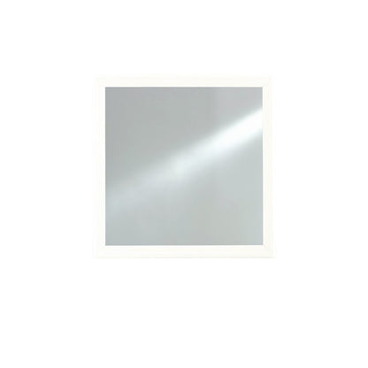 Traditional Glam Pompei Metallic White Mirror, Metallic White