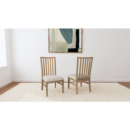 Weston Slatback Chair with Upholstered Seat (2 pack), Acorn