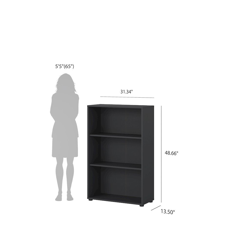 Sign 3-Piece Home Office Set with Desk, Bookcase and Mobile Storage