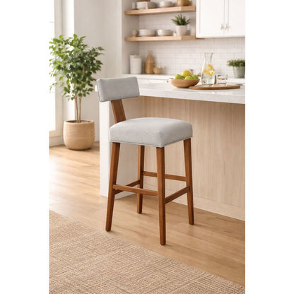 Thalia T-Back Bar Stool with Fully Upholstered Cushion