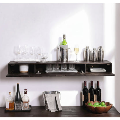 Distressed Floating Shelf Set With Hidden Storage (3 Pcs)