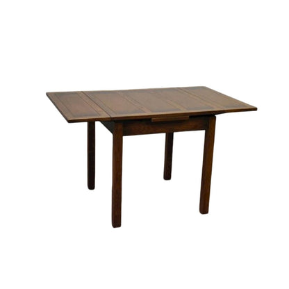 Mission Oak Kitchen Table With 2 Leaves - Walnut