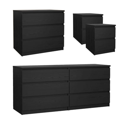 Scottsdale 4-Piece Bedroom Set, Black Woodgrain
