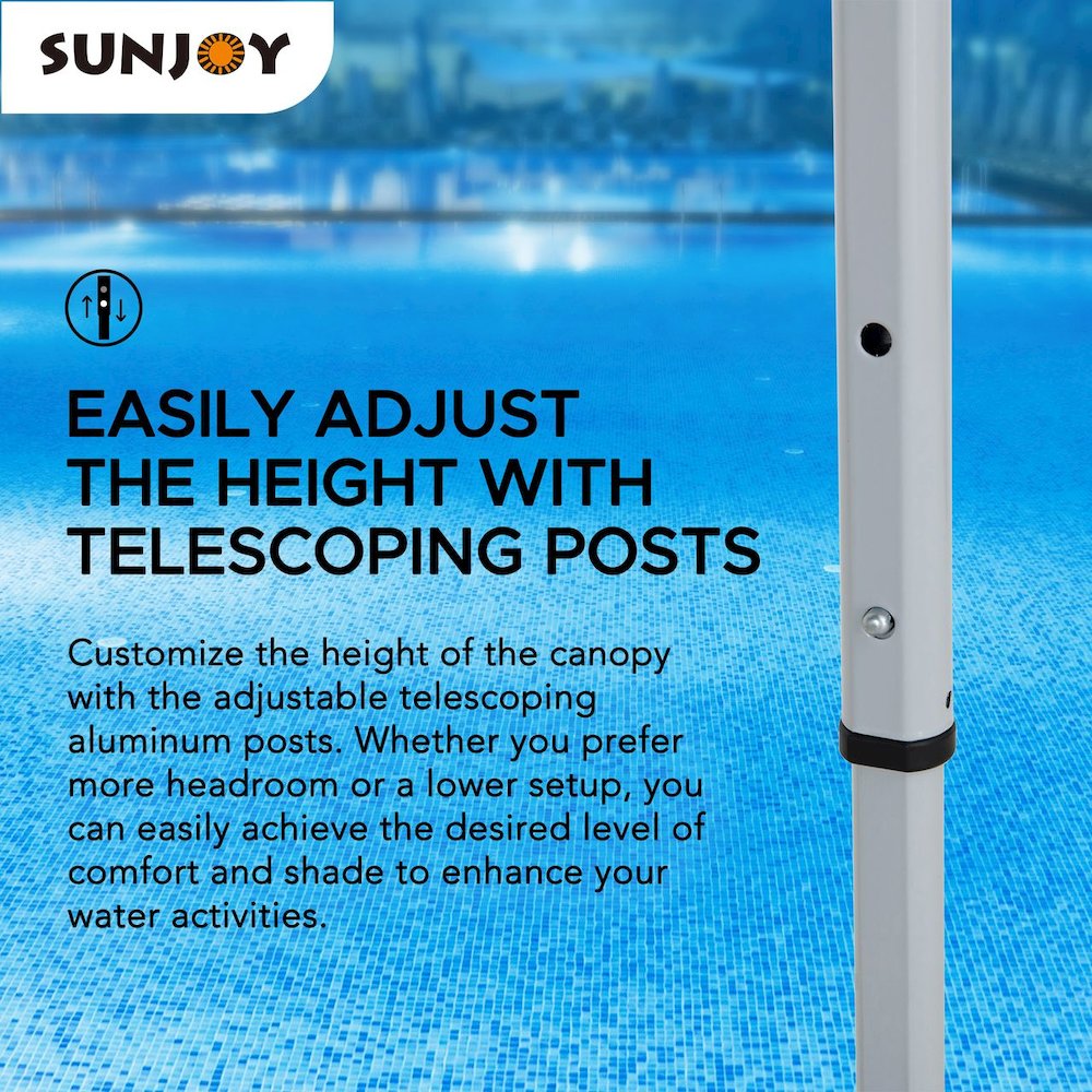 Floating Pool Canopy Pop Up Gazebo Canopy, Steel-Aluminum Frame Floating Tent