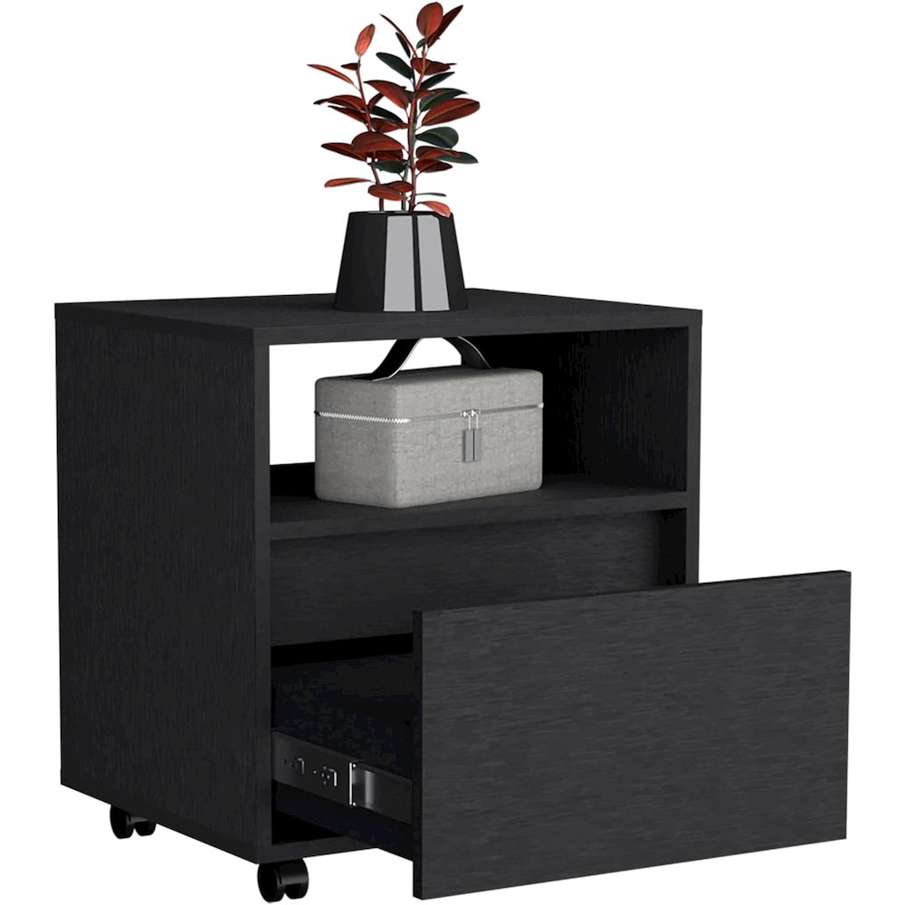 Austin Nightstand Black MDF