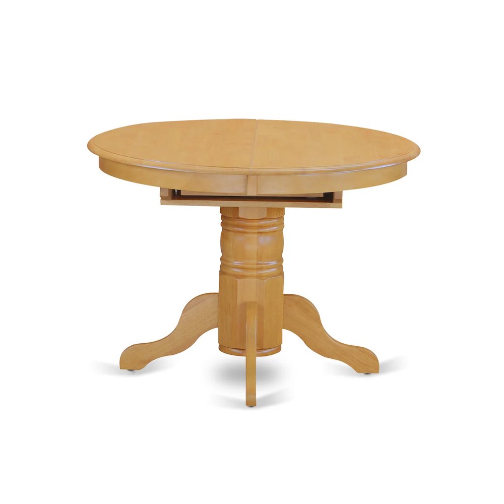 7 Pcs Dining Set Consist of an Oval Kitchen Table with Butterfly Leaf and 6 Linen Fabric Upholstered Chairs