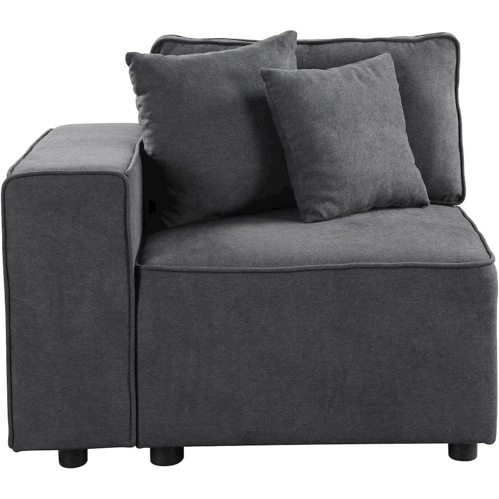 Silvester Modular - Armrest (2Pcs), Gray Fabric